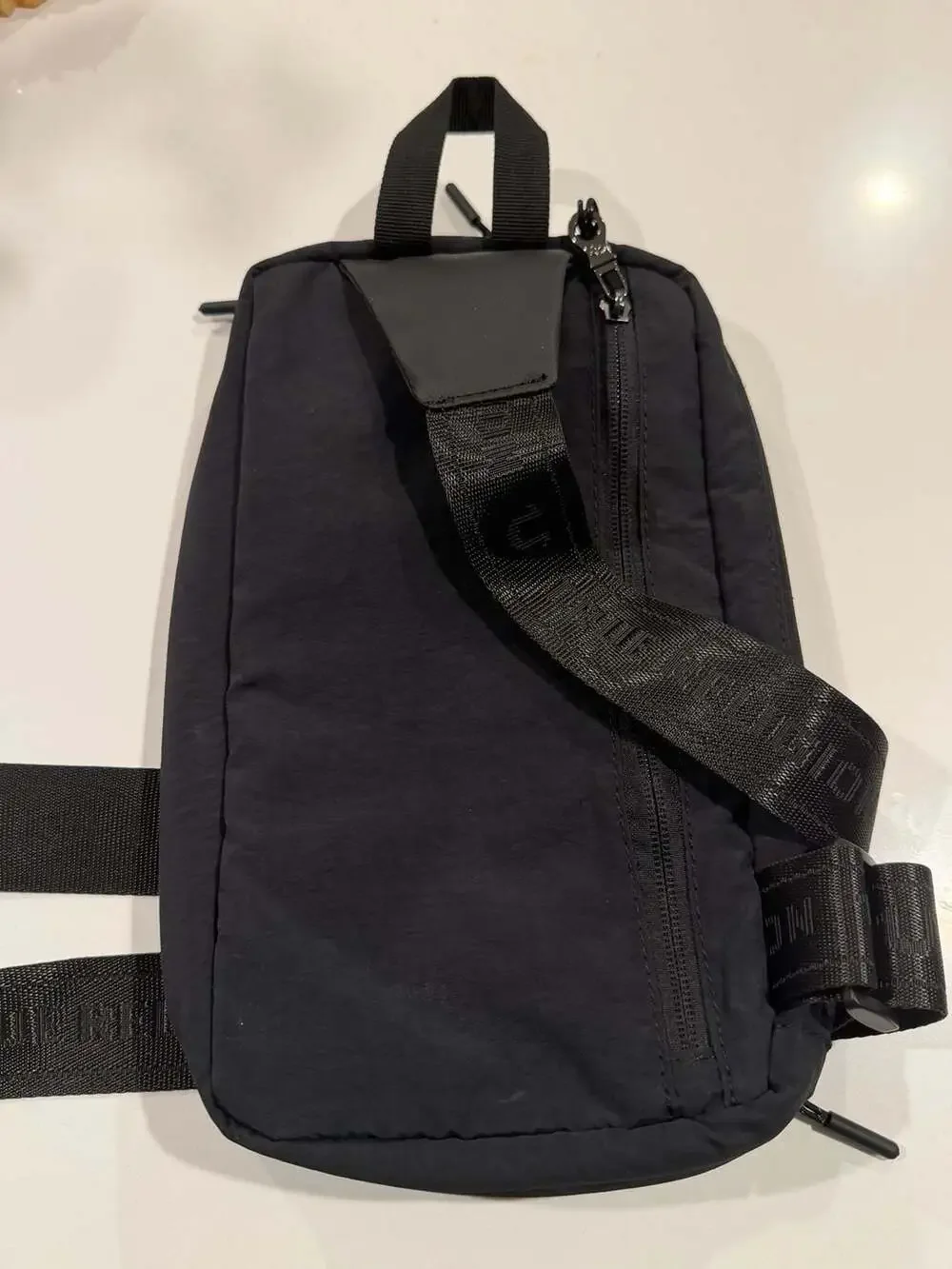 True Religion Black Porter Crossbody Sling Bag